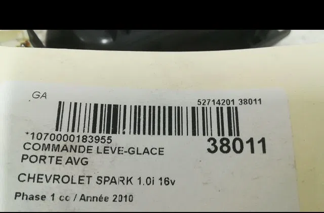 Commande lève-glace porte avant gauche Chevrolet SPARK (M300) 1.0 (2010) 5 portes occasion