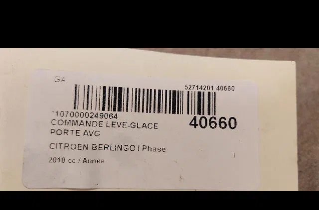 Commande lève-glace porte avant gauche Citroen BERLINGO - BERLINGO FIRST Monospace (MF_, GJK_, GFK_) 1.6 hdi 75 (mf9hw, 