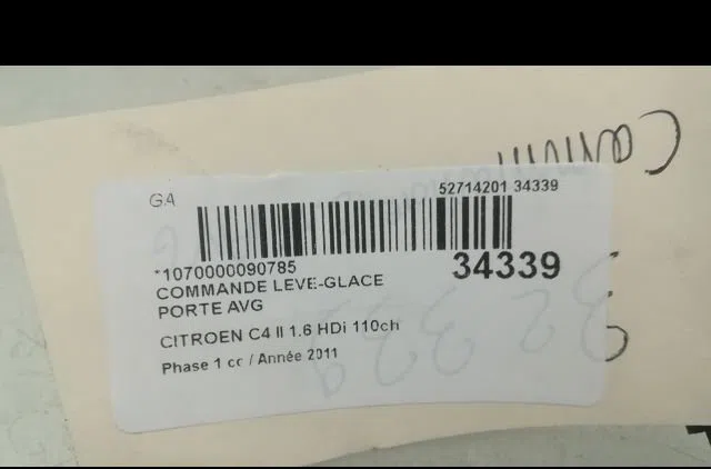 Commande lève-glace porte avant gauche Citroen C4 II (NC_) 1.6 hdi 110 (2009) 5 portes occasion
