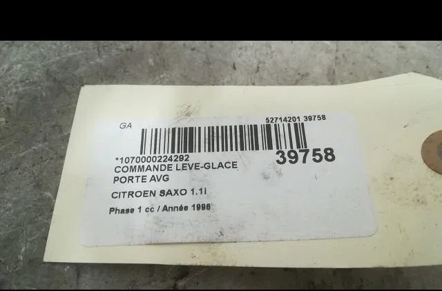 Commande lève-glace porte avant gauche Citroen SAXO (S0, S1) 1.1 x, sx (1996-2003) 5 portes occasion