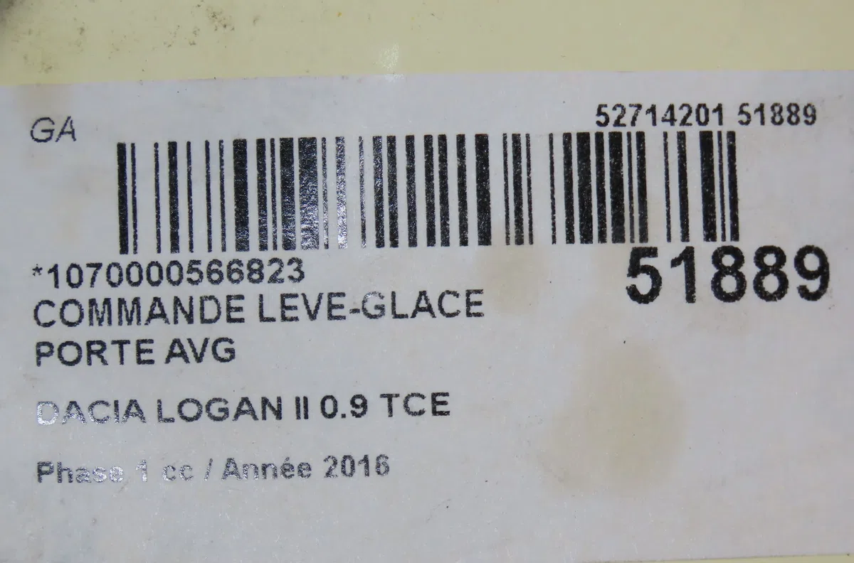Commande lève-glace porte avant gauche Dacia LOGAN MCV II Tce 90 (k8m1) (2013) occasion