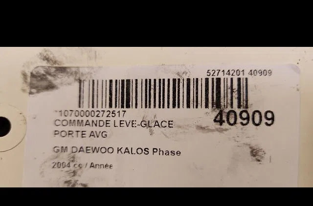 Commande lève-glace porte avant gauche Daewoo KALOS (KLAS) 1.2 (2003) occasion