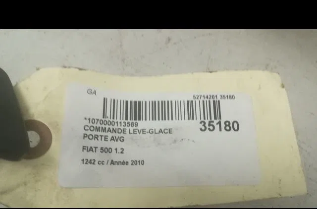Commande lève-glace porte avant gauche Fiat 500 (312_) 1.2 (312axa1a) (2007) 3 portes occasion