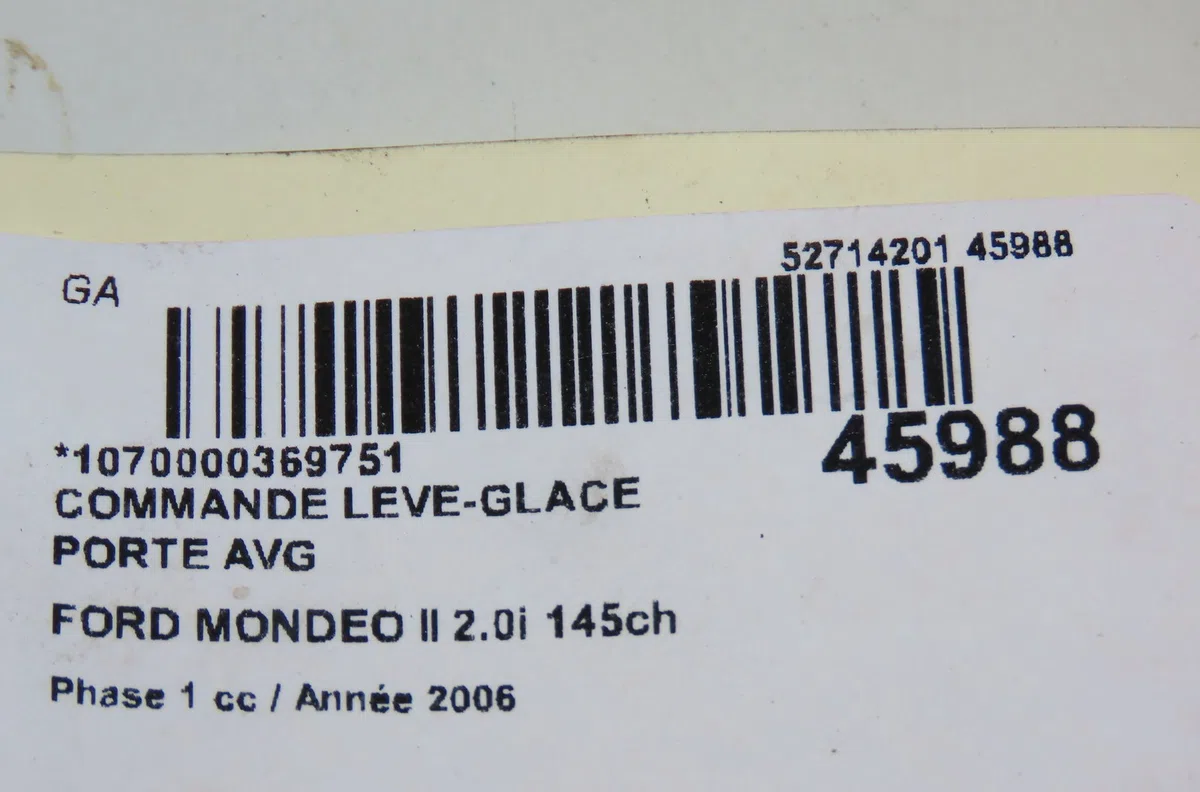 Commande lève-glace porte avant gauche Ford MONDEO III A trois volumes (B4Y) 2.0 16v (2000-2007) occasion
