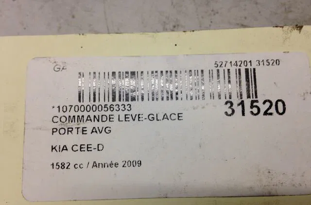 Commande lève-glace porte avant gauche KIA CEE D II 2009 occasion