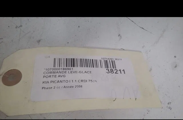 Commande lève-glace porte avant gauche Kia PICANTO I (SA) 1.1 crdi (2005-2011) 5 portes occasion