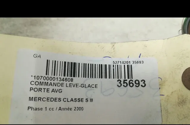 Commande lève-glace porte avant gauche Mercedes-benz CLASSE S (W220) S 600 (220.878, 220.178) (2000-2005) occasion