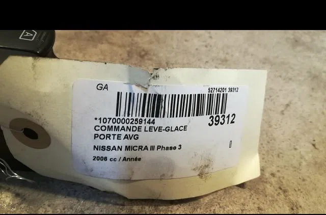 Commande lève-glace porte avant gauche Nissan MICRA III (K12) 1.4 16v (2003-2010) occasion