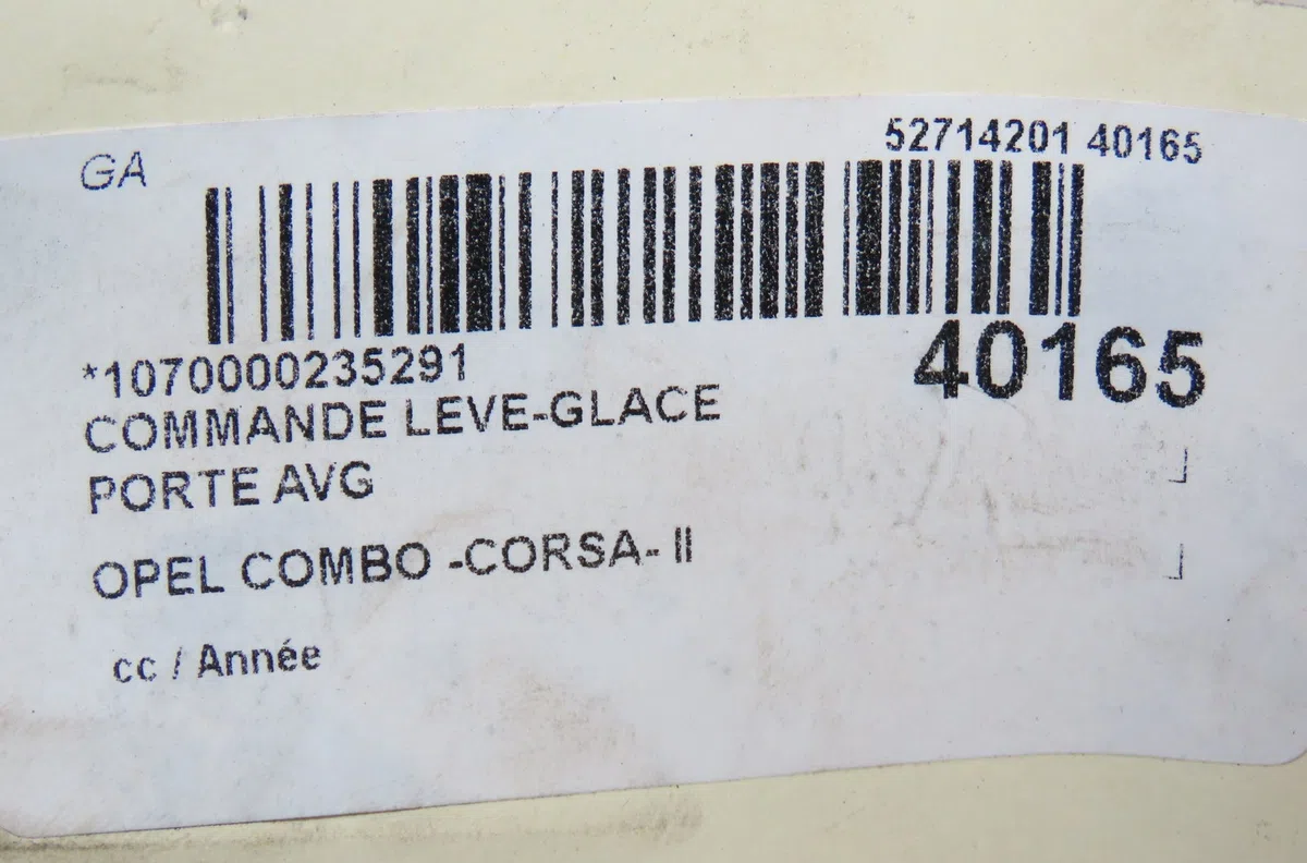 Commande lève-glace porte avant gauche Opel COMBO Camionnette-Monospace 1.7 dti 16v (2001) occasion
