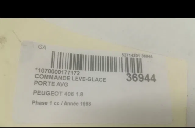 Commande lève-glace porte avant gauche Peugeot 406 (8B) 1.8 16v (1995-2000) occasion