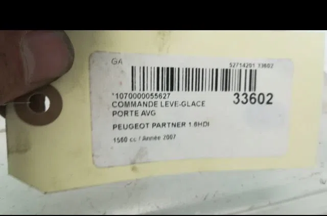 Commande lève-glace porte avant gauche Peugeot PARTNER Monospace (5_, G_) 1.6 hdi 90 (2005-2015) occasion
