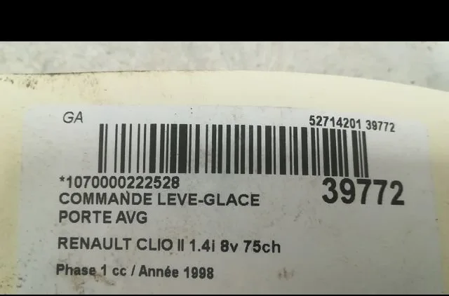 Commande lève-glace porte avant gauche Renault CLIO II (BB_, CB_) 1.4 (b-cb0c, b-cb0s) (1998-2005) occasion