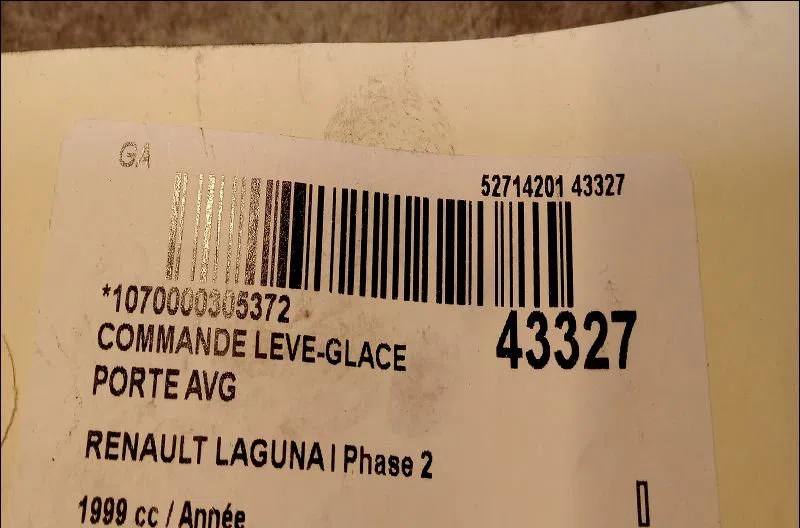 Commande lève-glace porte avant gauche Renault LAGUNA I (B56_, 556_) 2.0 (556a) (1999-2001) occasion
