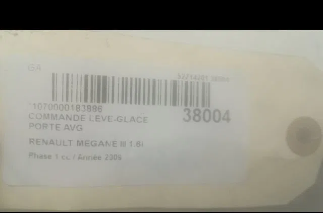 Commande lève-glace porte avant gauche Renault MEGANE III 3-5 portes (BZ0-1_, B3_) 1.6 16v hi-flex (bz03) (2008-2015) oc