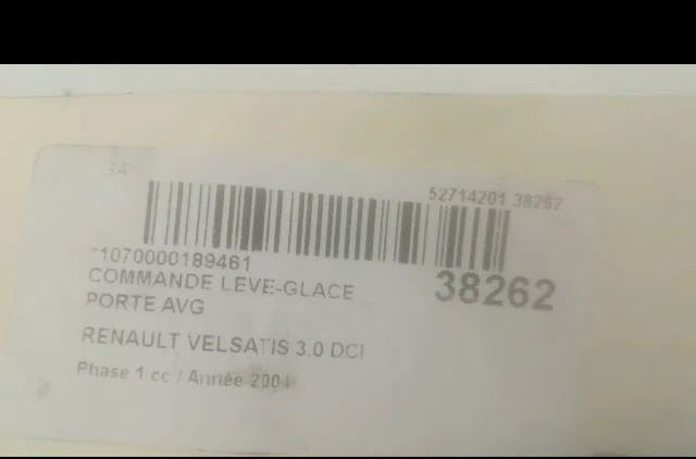 Commande lève-glace porte avant gauche Renault VEL SATIS (BJ0_) 3.0 dci (bj0j, bj0n) (2002-2006) occasion