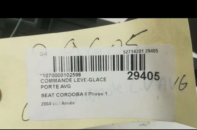 Commande lève-glace porte avant gauche SEAT CORDOBA II 2004 occasion