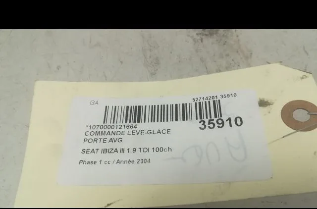 Commande lève-glace porte avant gauche Seat IBIZA III (6L1) 1.9 tdi (2002-2009) 5 portes occasion