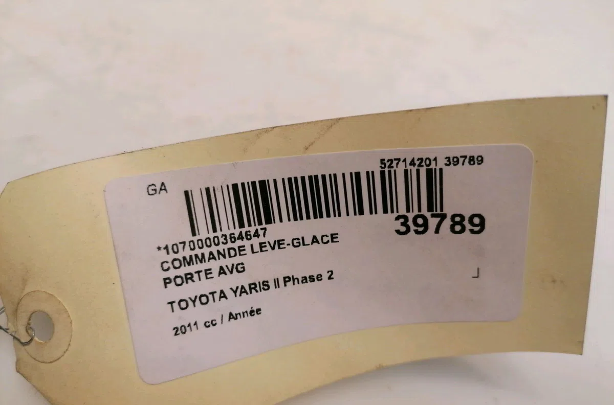 Commande lève-glace porte avant gauche Toyota YARIS (_P9_) 1.33 vvt-i (nsp90_) (2008-2011) occasion