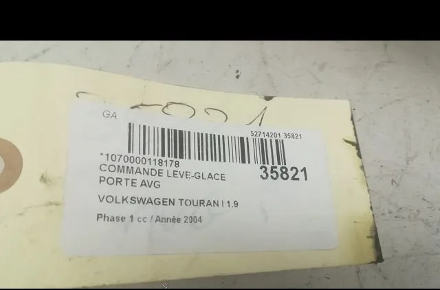 Commande lève-glace porte avant gauche Volkswagen TOURAN (1T1, 1T2) 1.9 tdi (2003-2004) occasion