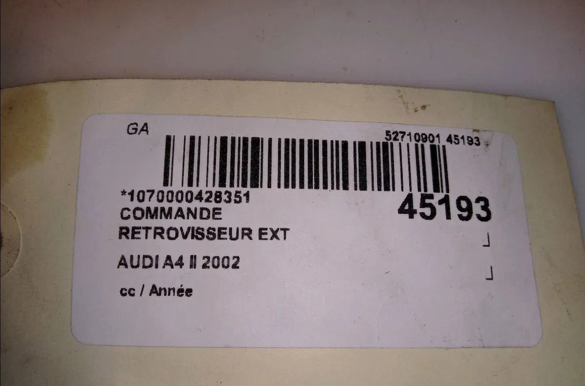 Commande rétroviseurs extérieures électriques Audi A4 B6 Avant (8E5) 2.5 tdi quattro (2001-2004) occasion
