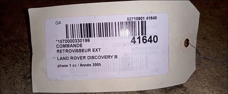 Commande rétroviseurs extérieures électriques Land rover DISCOVERY III (L319) 2.7 td 4x4 (2004-2009) occasion