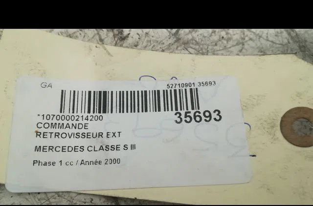 Commande rétroviseurs extérieures électriques Mercedes-benz CLASSE S (W220) S 600 (220.878, 220.178) (2000-2005) occasio