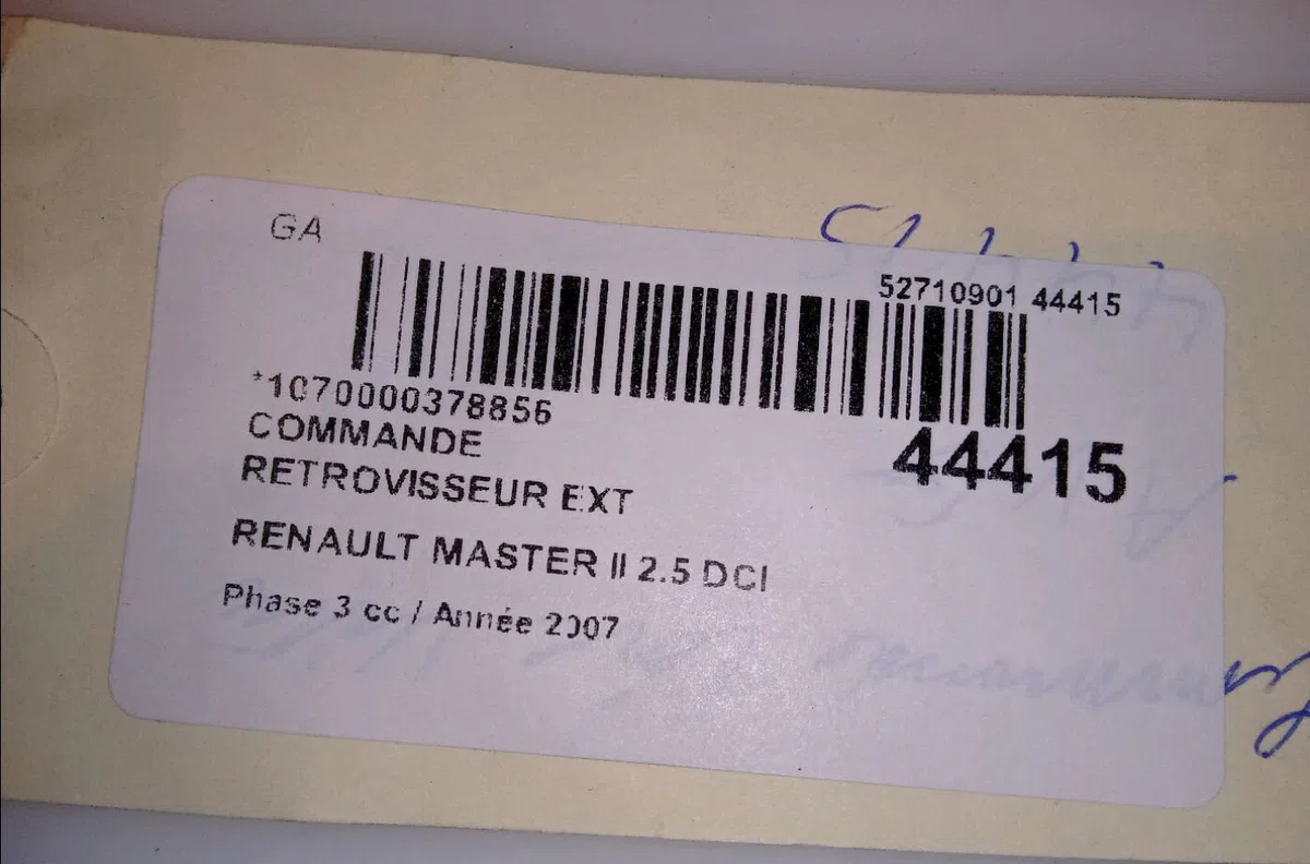Commande rétroviseurs extérieures électriques Renault MASTER II Camionnette (FD) 2.5 dci (2006-2010) occasion