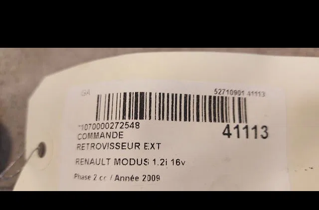 Commande rétroviseurs extérieures électriques Renault MODUS - GRAND MODUS (F-JP0_) 1.2 (jp0s) (2004) occasion