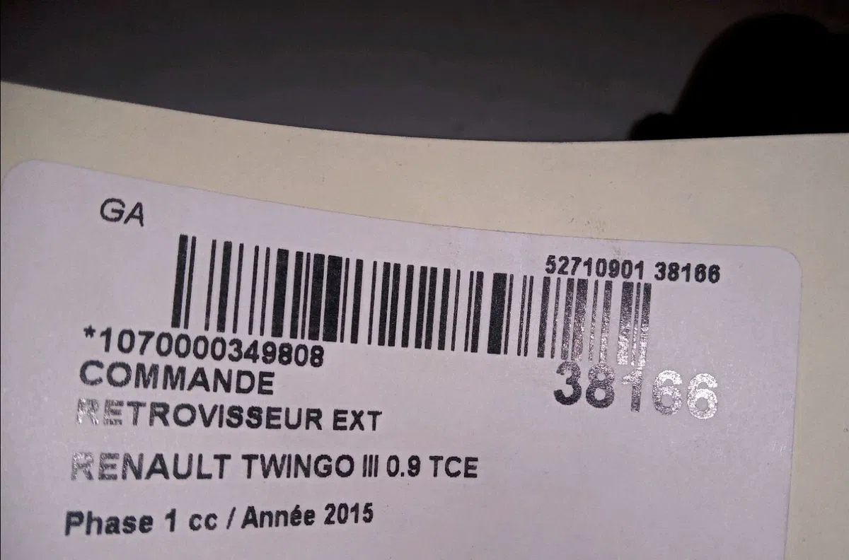 Commande rétroviseurs extérieures électriques Renault TWINGO III (BCM_, BCA_) 0.9 tce 90 (2014) 5 portes occasion