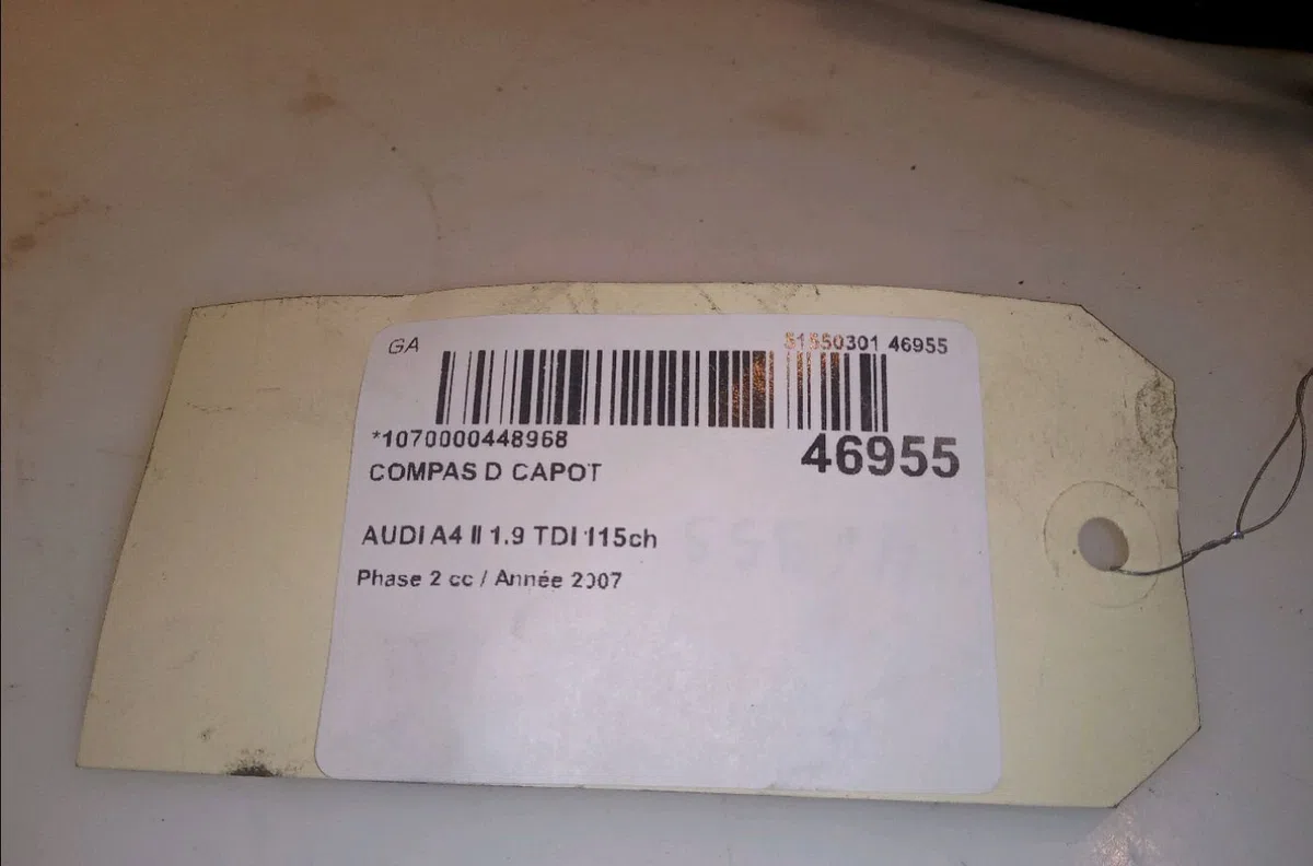 Compas d capot Audi A4 B7 (8EC) 1.9 tdi (2004-2008) 4 portes occasion