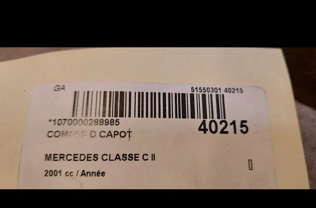 Compas d capot Mercedes-benz CLASSE C (W203) C 220 cdi (203.006) (2000-2007) occasion
