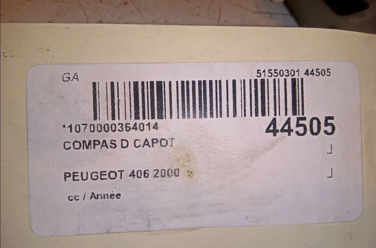 Compas d capot PEUGEOT 406 2000 occasion