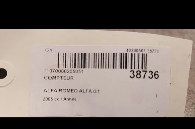 Compteur Alfa romeo GT (937_) 2.0 jts (937cxh1a, 937cxh11) (2003-2010) occasion