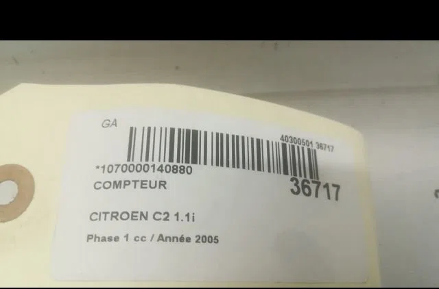 Compteur Citroen C2 (JM_) 1.1 (2003-2012) 3 portes occasion