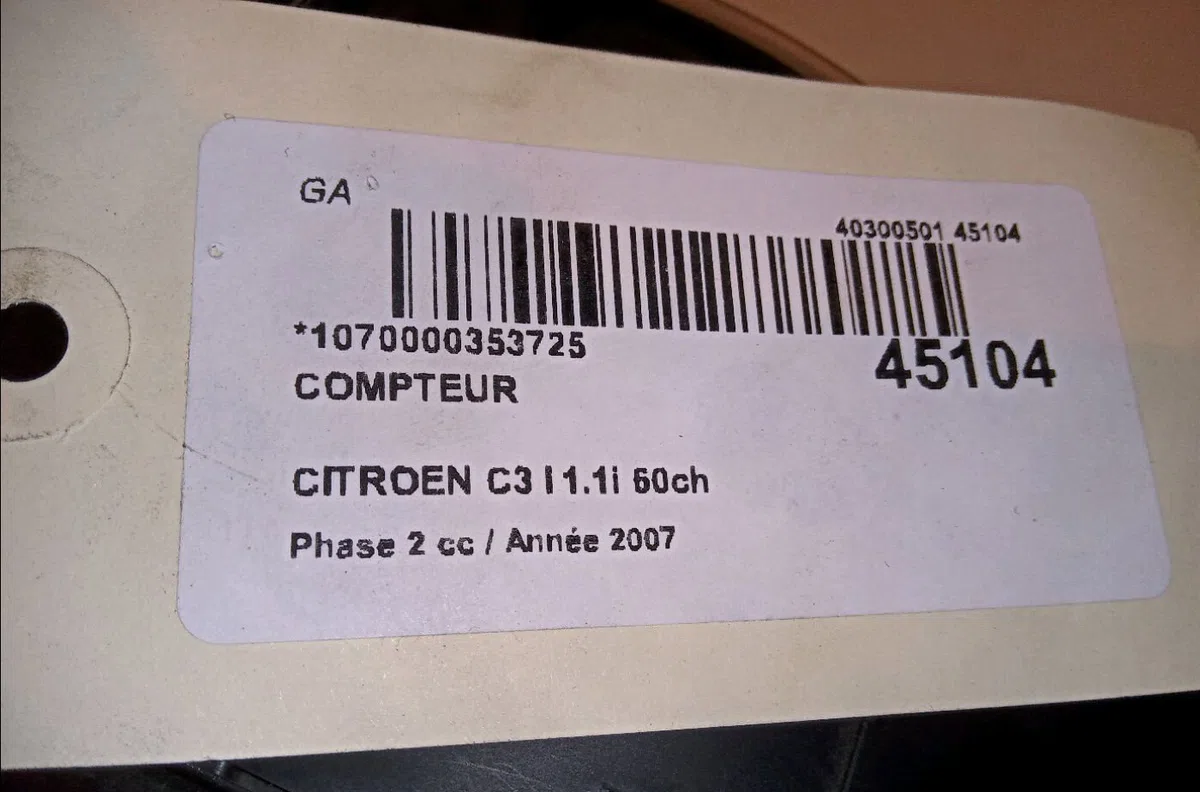 Compteur Citroen C3 I (FC_, FN_) 1.1 i (2002) 5 portes occasion