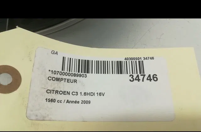 Compteur Citroen C3 I (FC_, FN_) 1.6 16v hdi (2005) occasion