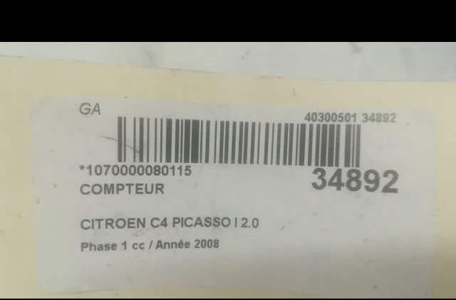 Compteur Citroen C4 PICASSO I Monospace (UD_) 2.0 hdi 138 (2006-2013) 5 portes occasion