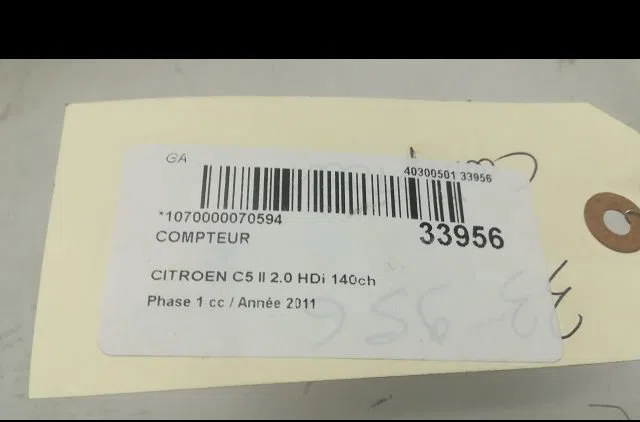 Compteur Citroen C5 III (RD_) 2.0 hdi 165 (2009) occasion
