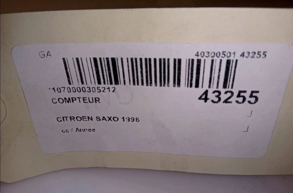 Compteur Citroen SAXO (S0, S1) 1.5 d (1996-2001) 5 portes occasion
