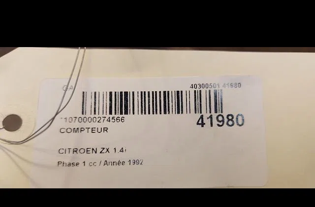 Compteur Citroen ZX (N2) 1.4 (1991-1997) occasion