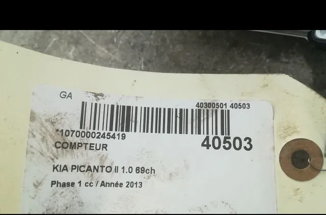 Compteur Kia PICANTO II (TA) 1.0 (2011-2017) occasion