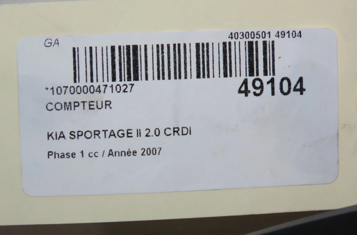Compteur Kia SPORTAGE II (JE_, KM) 2.0 crdi (2006-2010) occasion