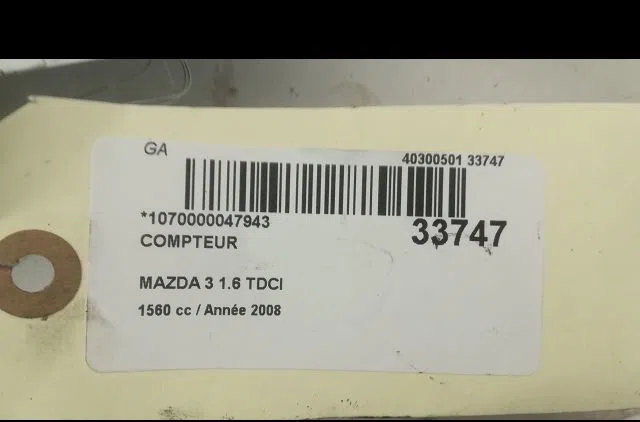 Compteur Mazda 3 (BK) 1.6 di turbo (2004-2009) occasion