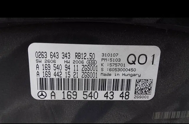 Compteur Mercedes-benz CLASSE A (W169) A 180 cdi (169.007, 169.307) (2004-2012) 5 portes occasion