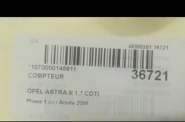 Compteur Opel ASTRA H GTC (A04) 1.7 cdti (l08) (2005-2010) occasion