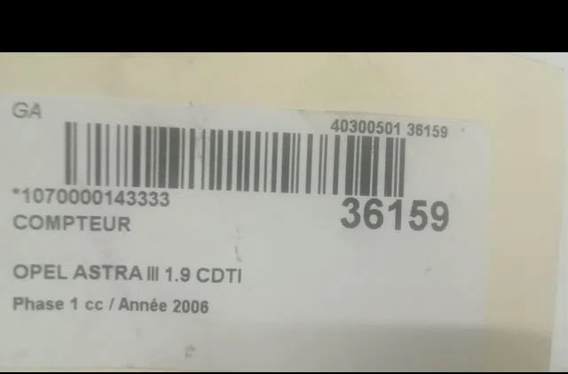 Compteur Opel ASTRA H GTC (A04) 1.9 cdti (l08) (2005-2010) occasion