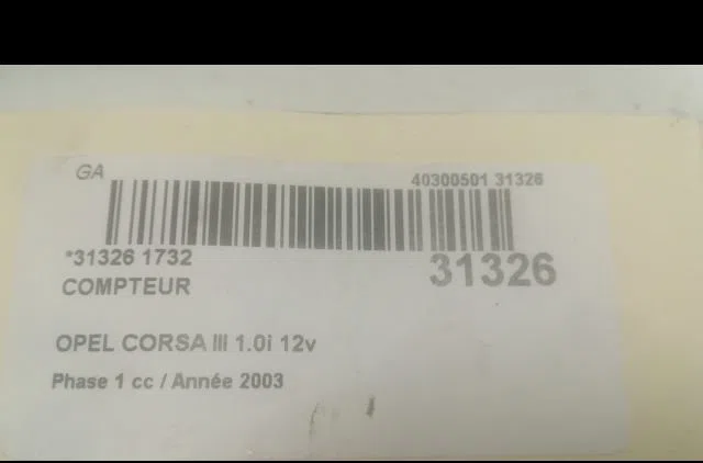 Compteur OPEL CORSA III 2003 occasion