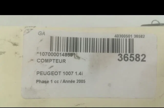 Compteur Peugeot 1007 (KM_) 1.4 (2005) occasion