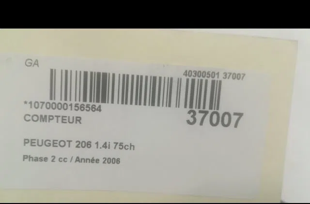 Compteur PEUGEOT 206 2006 occasion
