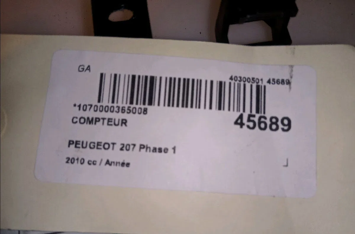 Compteur Peugeot 207-207 (WA_, WC_) 1.4 16v (2006-2013) 3 portes occasion